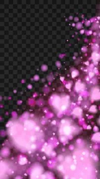 Magic heart flare with rose glow and iridescent sparkle Stock Illustration