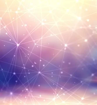 Magic high-tech network abstract 3d background. Geometric pattern. Stock Illustration