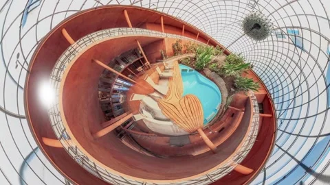 Magic hotel generated using GPU graphics Stock-Footage 265295988