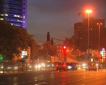 Magic hour city time lapse. Night Stock Footage 20508637