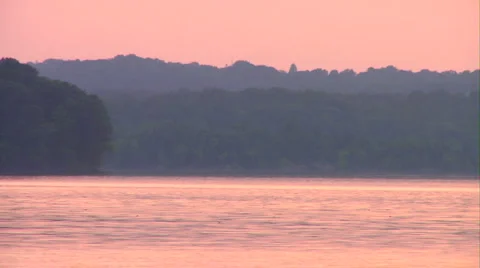 Magic Hour Sunset over Lake Video stock 1066389