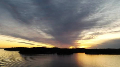Magic hour time in baltic sea Vidéo 60580921