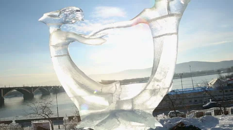 Magic ice of siberia Video stock 42857743