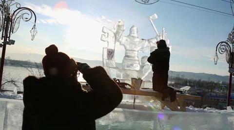 Magic ice of siberia Video stock 42857757