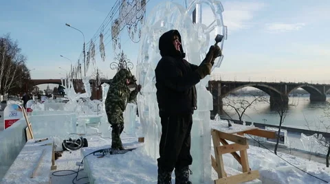 Magic ice of siberia Video stock 42857889