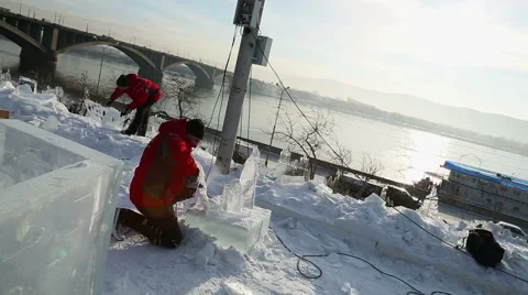 Magic ice of siberia Video stock 42857927