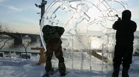 Magic ice of siberia Video stock 42857939