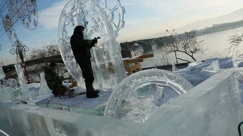 Magic ice of siberia Stock Footage 42858096