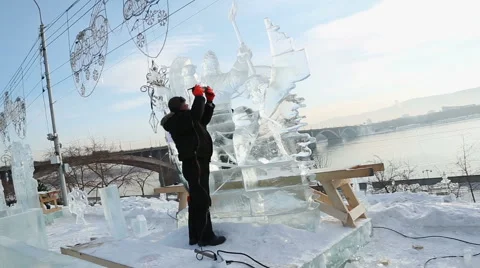 Magic ice of siberia Stock Footage 42858153