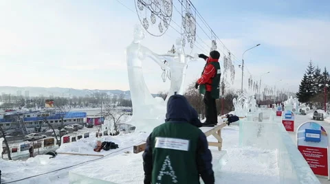 Magic ice of siberia Stock Footage 42858172