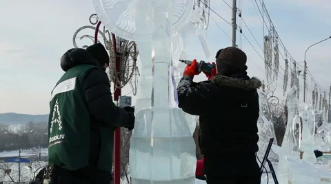 Magic ice of siberia Stock Footage 42858221