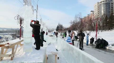 Magic ice of siberia Stock Footage 42858305