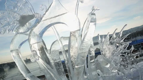 Magic ice of siberia Stock Footage 42858331