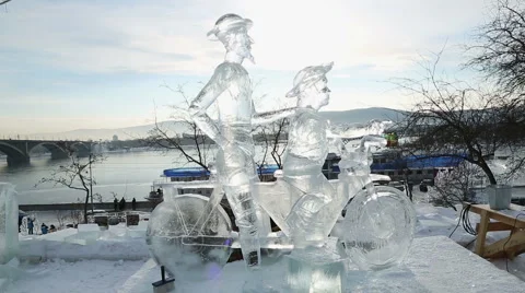 Magic ice of siberia Stock Footage 42858373