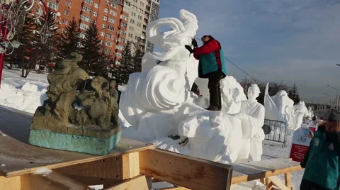 Magic ice of siberia Stock Footage 42858893