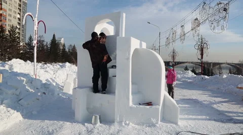 Magic ice of siberia Stock Footage 42858966