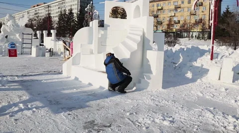 Magic ice of siberia Stock Footage 42859078
