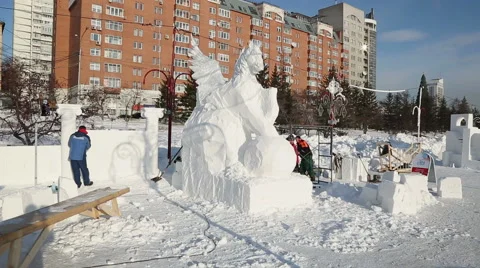 Magic ice of siberia Video stock 42865628