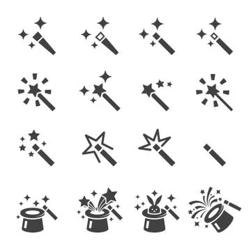Magic icon set Stock Illustration
