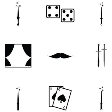 Magic icon set Stock Illustration