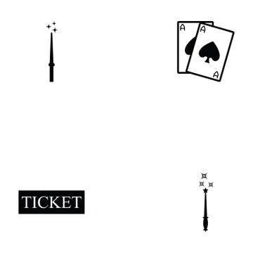 Magic icon set Illustrazione stock