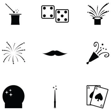 Magic icon set Stock Illustration