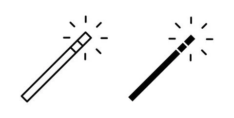 Magic icon symbol. Flat Vector illustration Stock Illustration