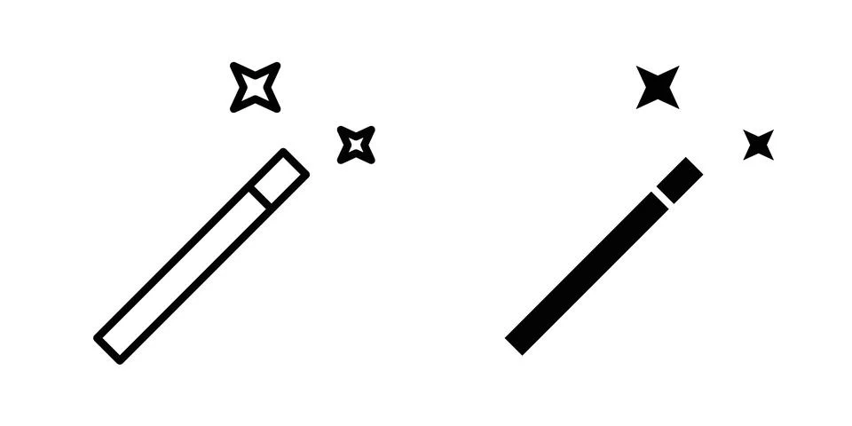 Magic icon vector design illustrations Illustrazione stock