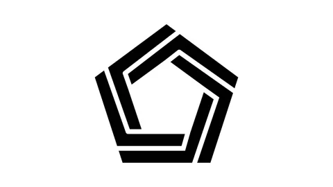 Magic impossible geometric shape glyph icon animation Stock Footage 224835424