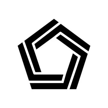 Magic impossible geometric shape glyph icon vector illustration Stock Illustration