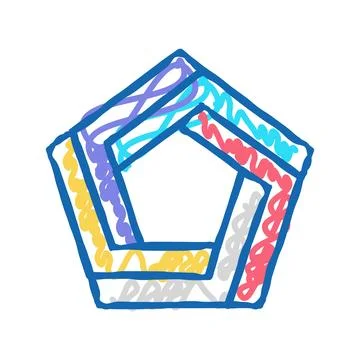 Magic impossible geometric shape icon doodle illustration Stock Illustration