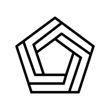 Magic impossible geometric shape line icon vector illustration イラスト素材