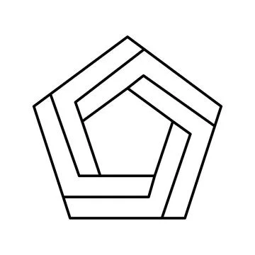 Magic impossible geometric shape line icon vector illustration Illustrazione stock