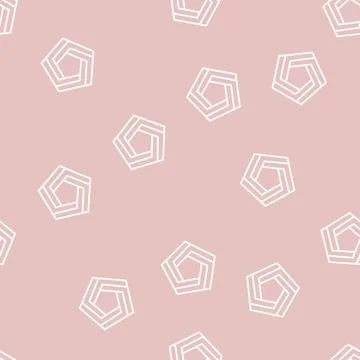 Magic impossible geometric shape line seamless pattern 库存插图