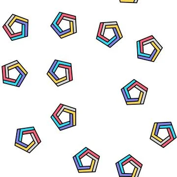 Magic impossible geometric shape vector seamless pattern Illustrazione stock