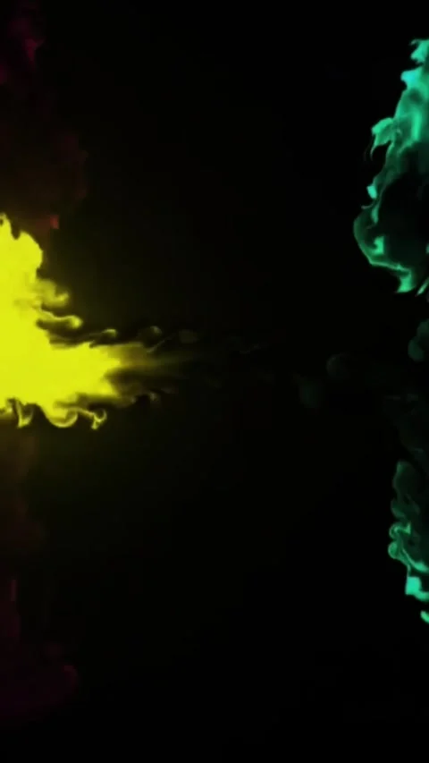Magic Ink Fluid Effect Vertical Overlay Stock-Footage 344765475