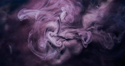 Magic ink splash smoke texture flow wave swirl Stock Photos