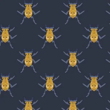 Magic insect bug in bohemian style - pattern Stock Illustration