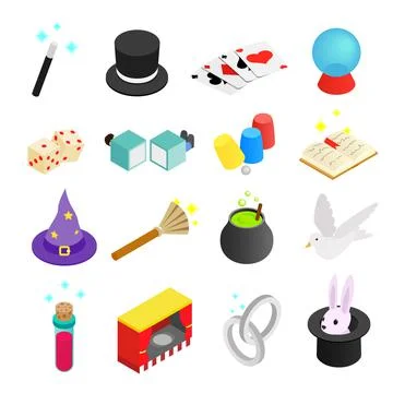 Magic isometric 3d icon Stock Illustration