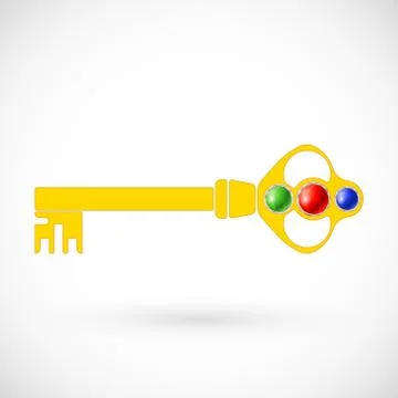 Magic key icon isolated Stock Illustration