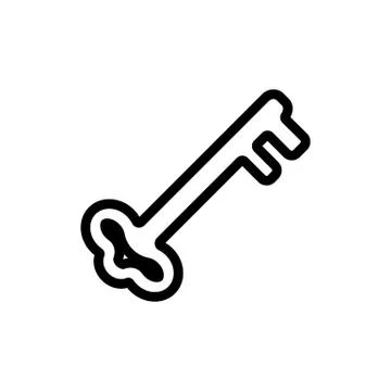 Magic key icon vector. Isolated contour symbol illustration Stock Illustration
