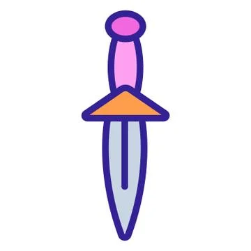 Magic knife icon vector. Isolated contour symbol illustration Stock Illustration