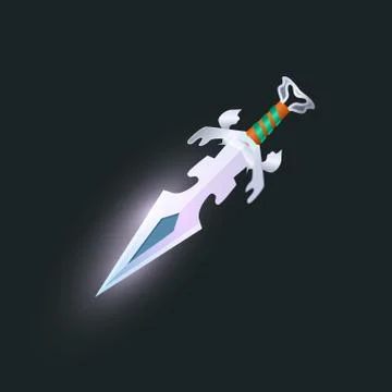 Magic knife isolated game element Stock Illustration