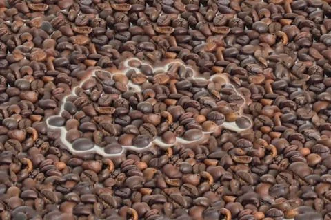 Magic koffe Grain Foto stock