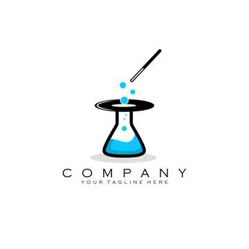 Magic lab logo design vector Stock Illustration