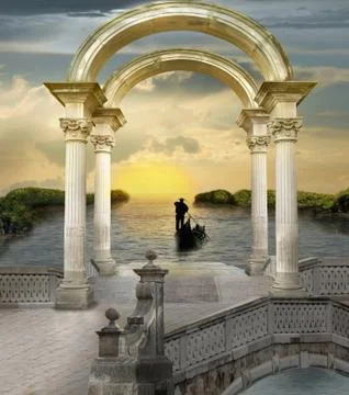 Magic lake Stock Photos