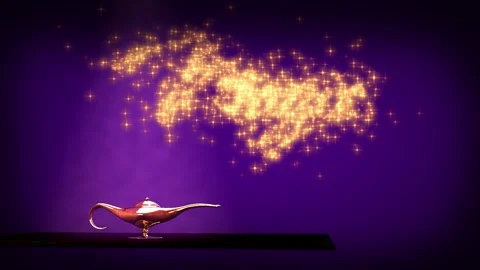 Magic lamp 3D animation Stock Footage 278396765