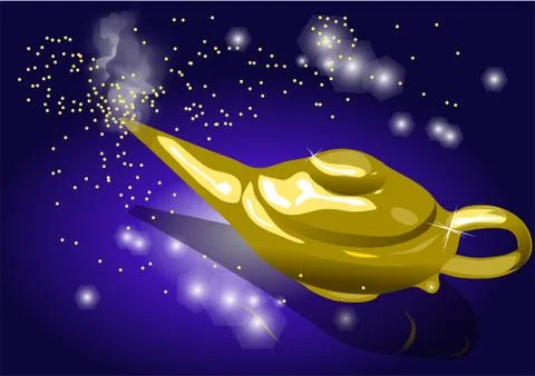 Magic lamp Stock Illustration