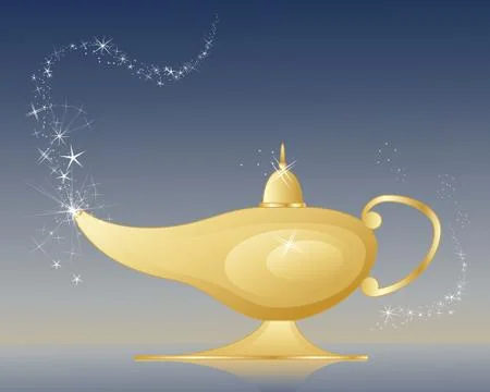 Magic lamp Stock Illustration