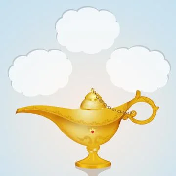Magic lamp Stock Illustration